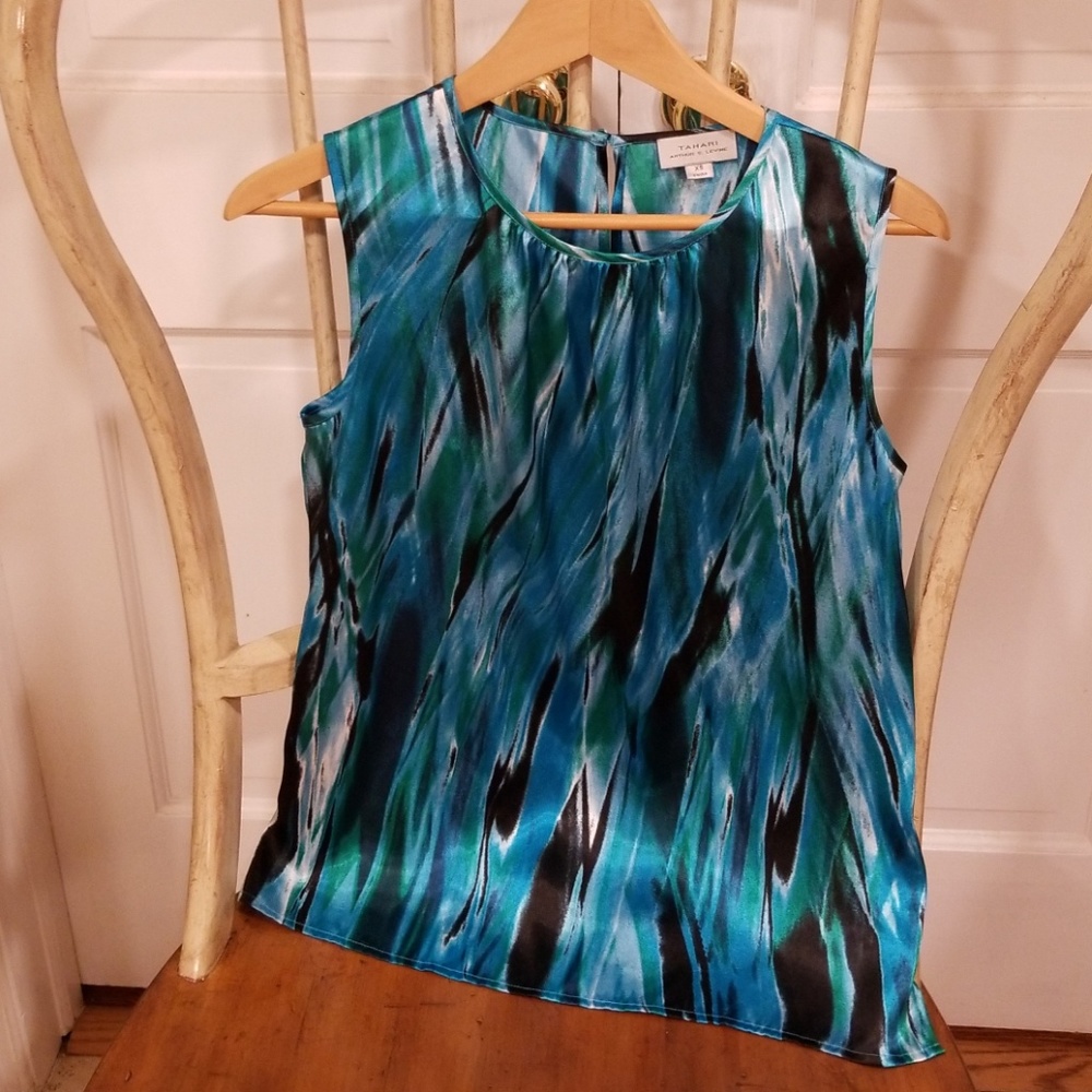 black green teal shirt